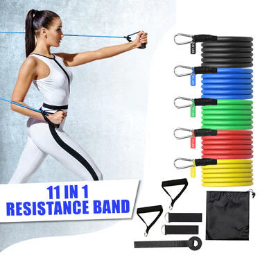 11 Pcs Resistance Band Set For Men & Women