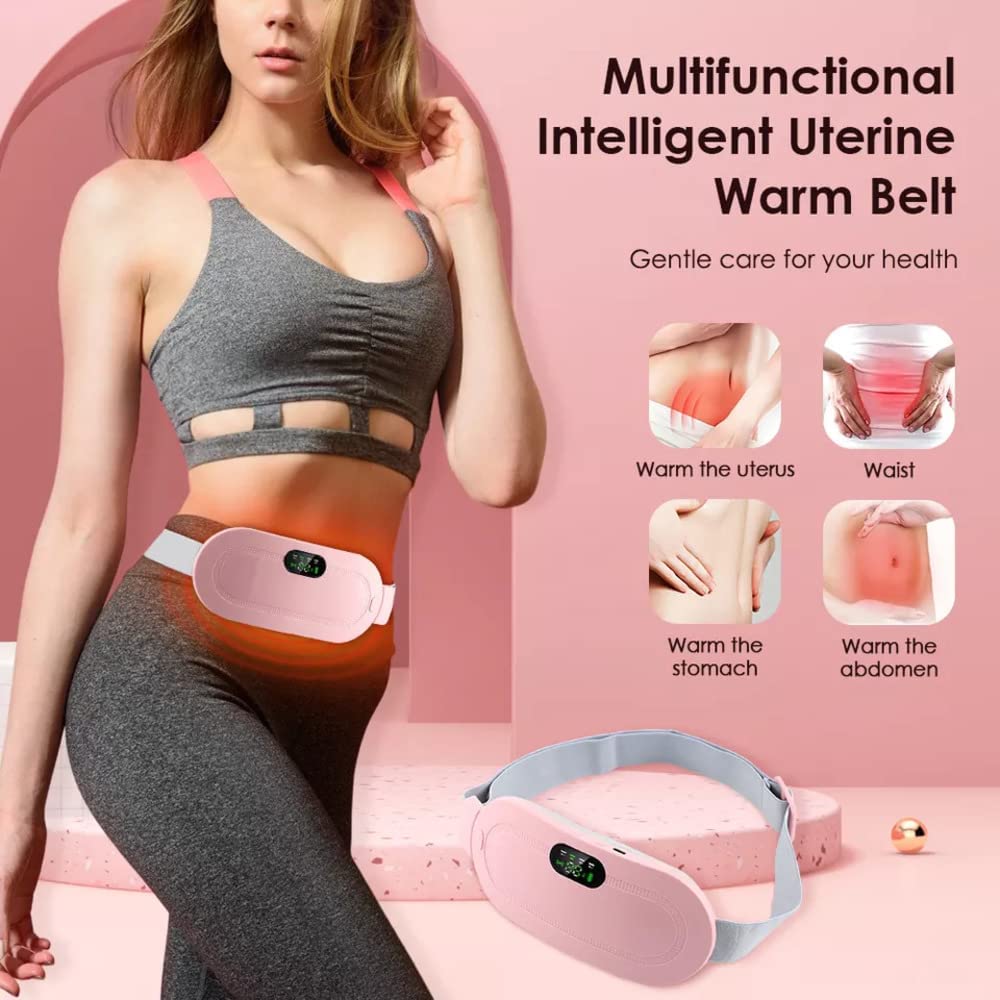 Period Cramp Relief Massager with Heating Pad for Back Pain|Belly Belt