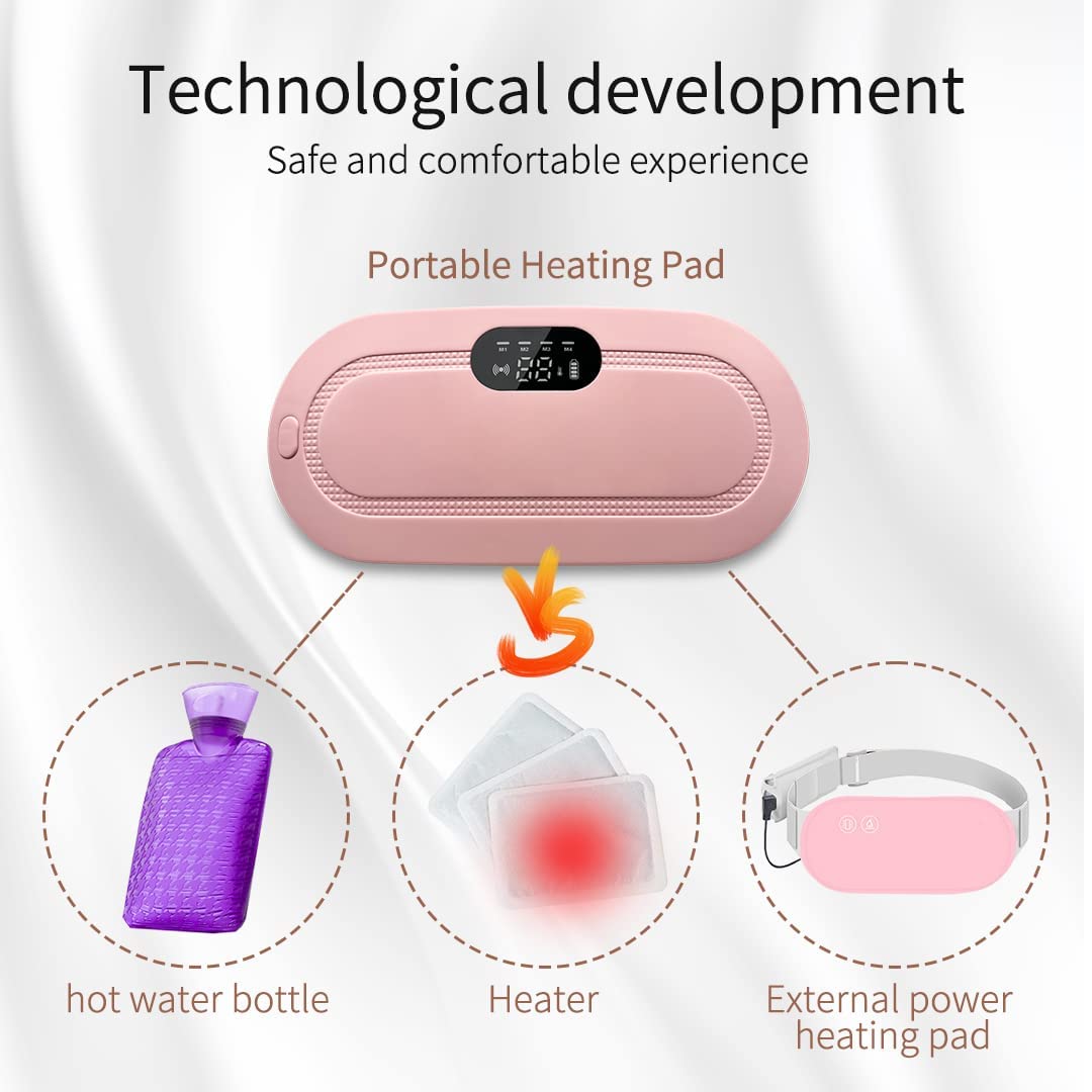 Period Cramp Relief Massager with Heating Pad for Back Pain|Belly Belt