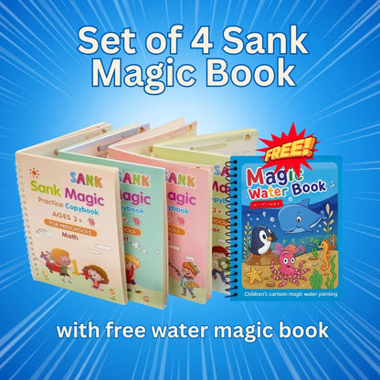 Sank Magic Book (4 BOOKS,1 PEN,1 GRIP,10 REFILL) and  One Magic Color Book