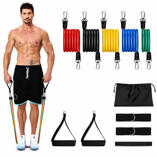 11 Pcs Resistance Band Set For Men & Women