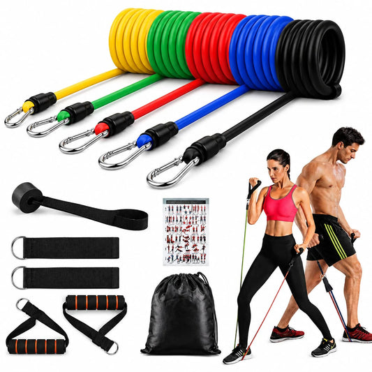 11 Pcs Resistance Band Set For Men & Women