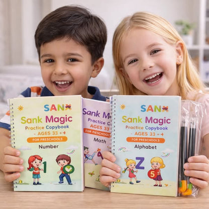 Sank Magic Book (4 BOOKS,1 PEN,1 GRIP,10 REFILL) and  One Magic Color Book