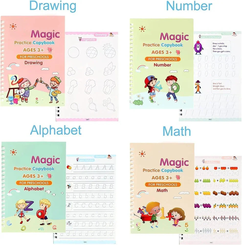 Sank Magic Book (4 BOOKS,1 PEN,1 GRIP,10 REFILL) and  One Magic Color Book