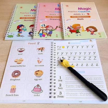 Sank Magic Book (4 BOOKS,1 PEN,1 GRIP,10 REFILL) and  One Magic Color Book